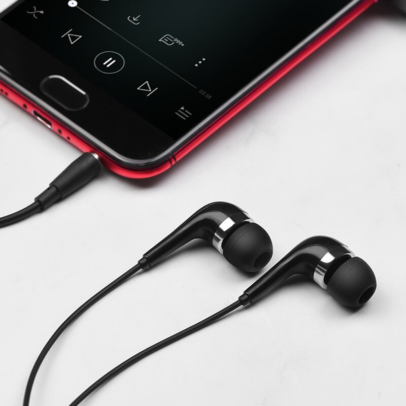 Casti in-ear Borofone BM39, Hi-Fi audio, Jack 3.5mm, 1.2m, negru