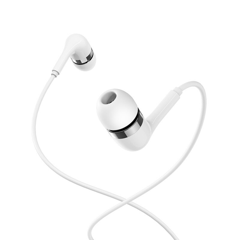 Casti in-ear Borofone BM39, Hi-Fi audio, Jack 3.5mm, 1.2m, alb