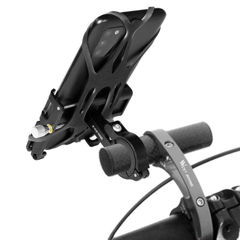 Suport Bicicleta / Trotineta Gub P10 Universal Pentru Telefon Din Aluminiu Cu Prindere Pe Ghidon - Negru