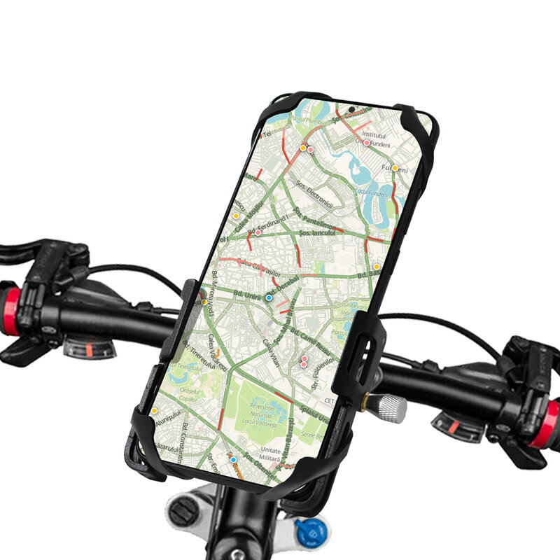 Suport Bicicleta / Trotineta Gub P10 Universal Pentru Telefon Din Aluminiu Cu Prindere Pe Ghidon - Negru