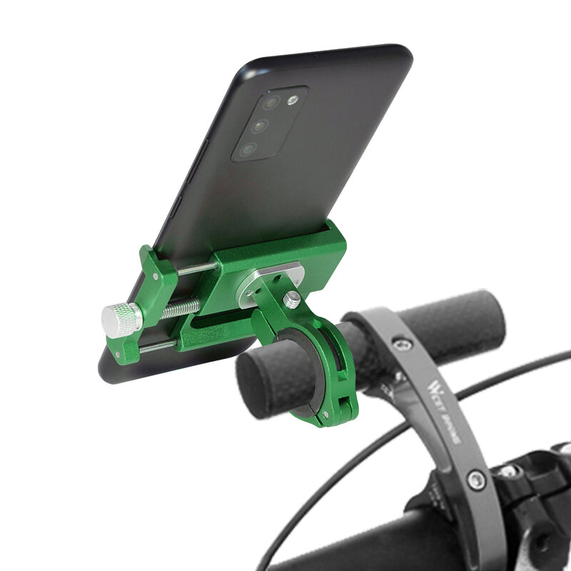 Suport Bicicleta Gub G85 Din Metal Cu Prindere De Ghidon Pentru Telefoane - Green