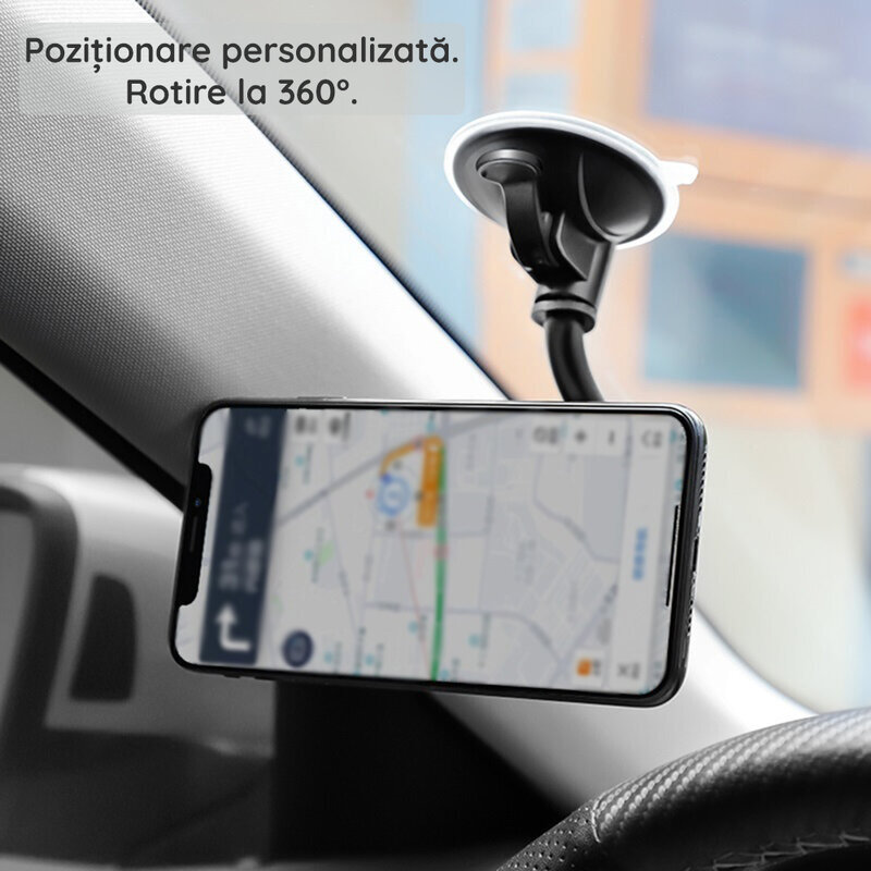 Suport telefon auto magnetic Borofone BH18, parbriz, negru