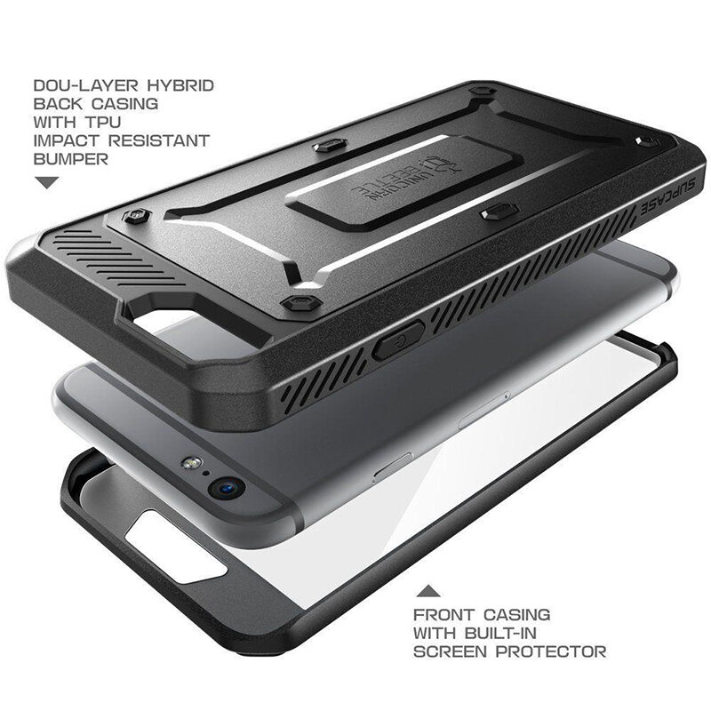 Husa iPhone 6 Plus / 6s Plus Supcase Unicorn Beetle Pro, negru