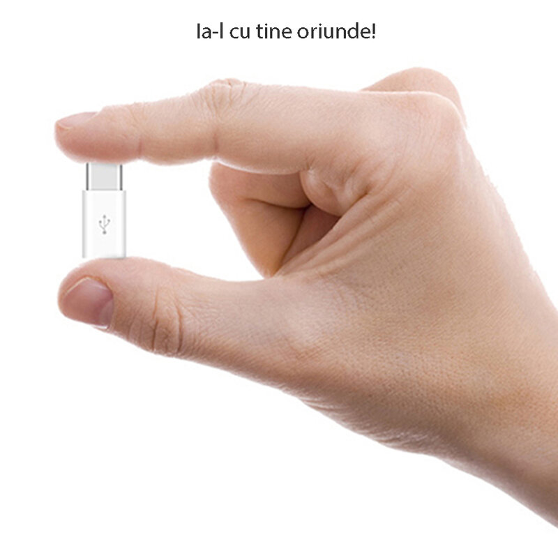 Convertor Samsung Micro-USB in Type-C - Negru GH96-12330A