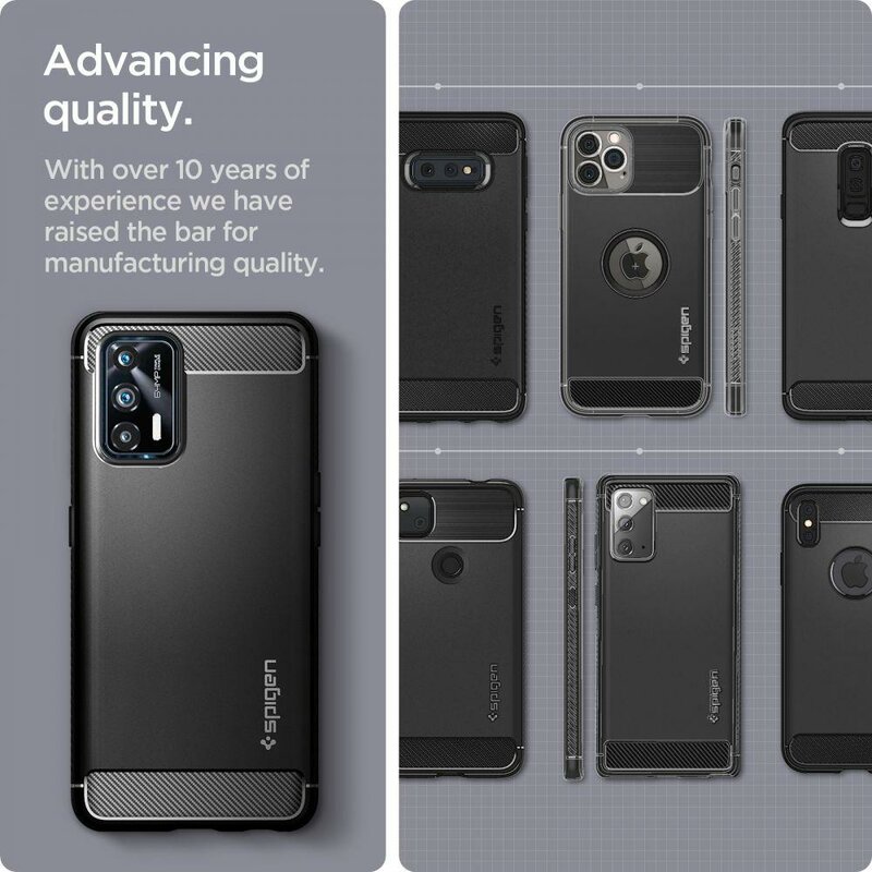 Husa Realme GT 5G Spigen Rugged Armor, negru