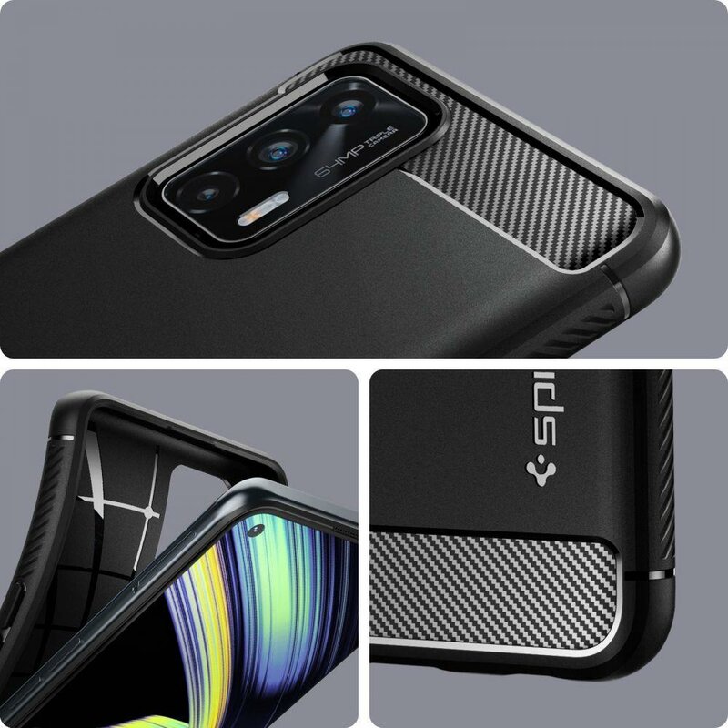 Husa Realme GT 5G Spigen Rugged Armor, negru