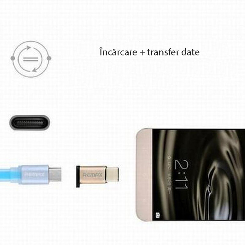 Convertor Remax RA-USB1 Micro-USB - Type-C- Gold