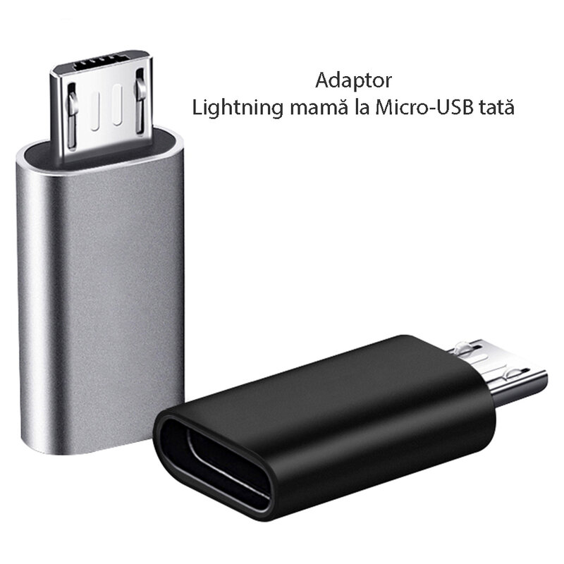 Convertor Lightning - Micro-USB - Gri