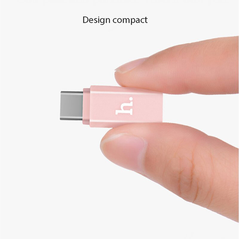 Convertor Hoco Micro-USB - Type-C - Rose Gold
