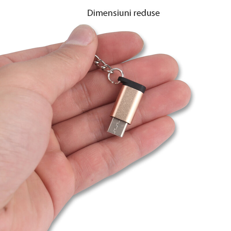 Convertor Micro-USB - Type-C- Argintiu