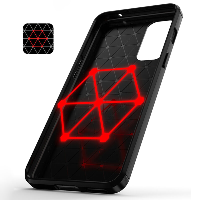 Husa OnePlus Nord 2 5G Techsuit Carbon Silicone, negru