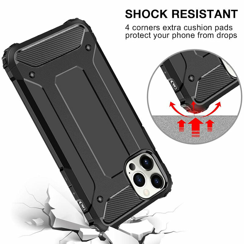 Husa iPhone 13 Pro Max Techsuit Hybrid Armor - Negru