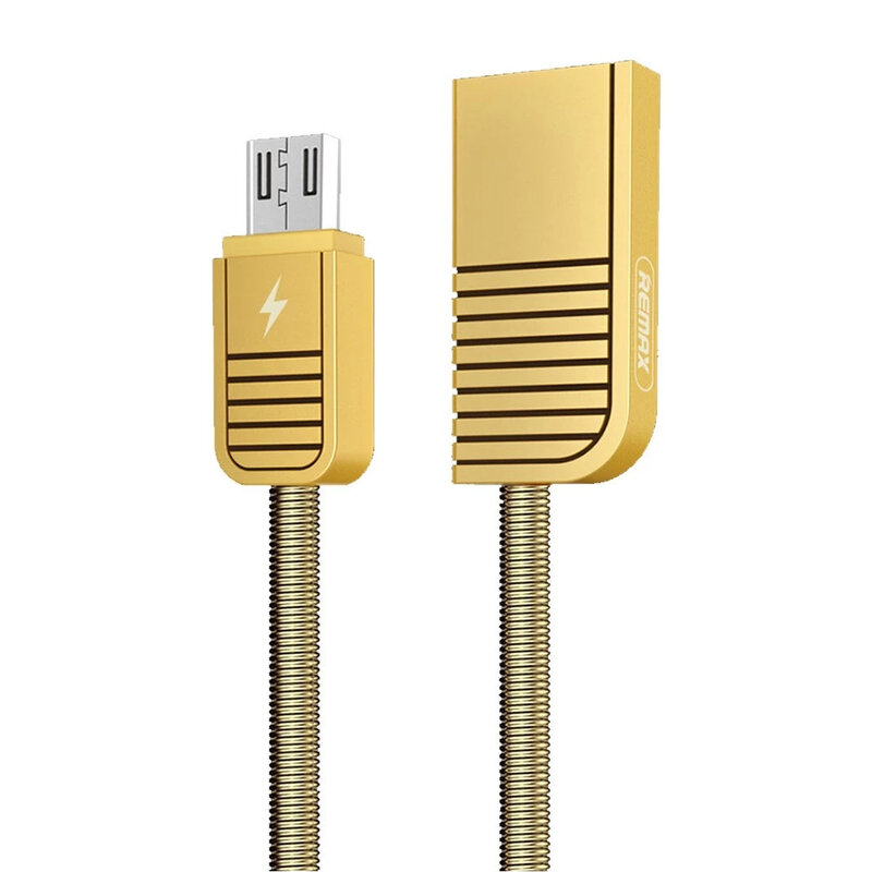 Cablu de date Micro USB Remax Linyo RC-088m - Auriu