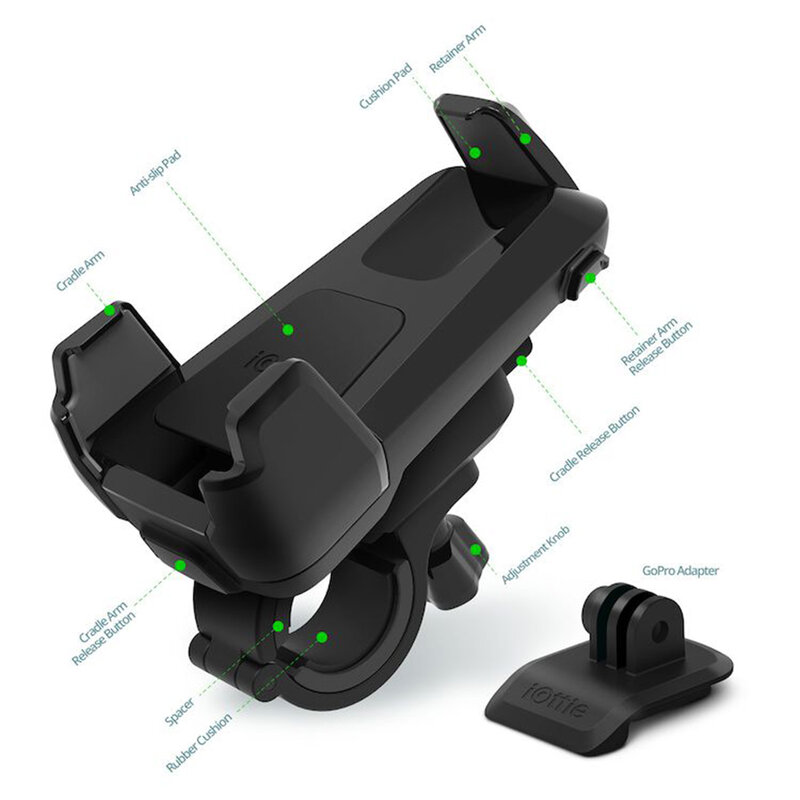 Suport bicicleta GoPro, moto telefon iOttie Active Edge, negru