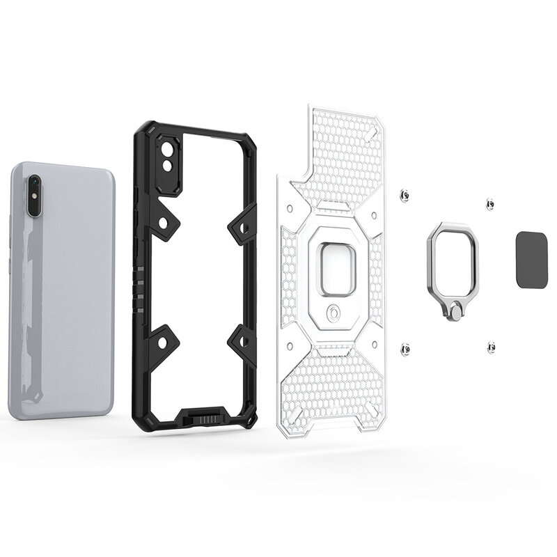 Husa antisoc Xiaomi Redmi 9A Techsuit Honeycomb, roz