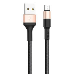Cablu de date Micro-USB 2A Hoco X26, 1m, auriu