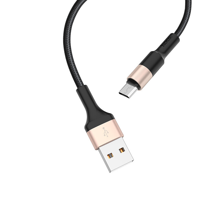 Cablu de date Micro-USB 2A Hoco X26, 1m, auriu