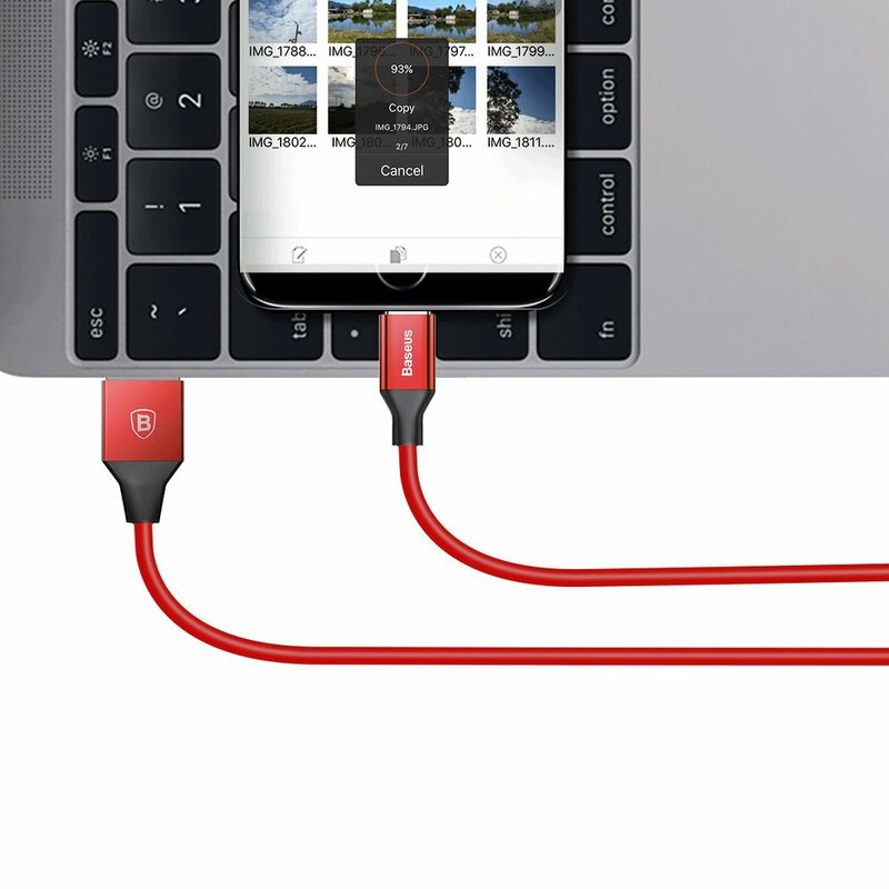 Cablu De Date Micro-USB Baseus Yiven Cable 1M 2.0A - Red CAMYW-A09