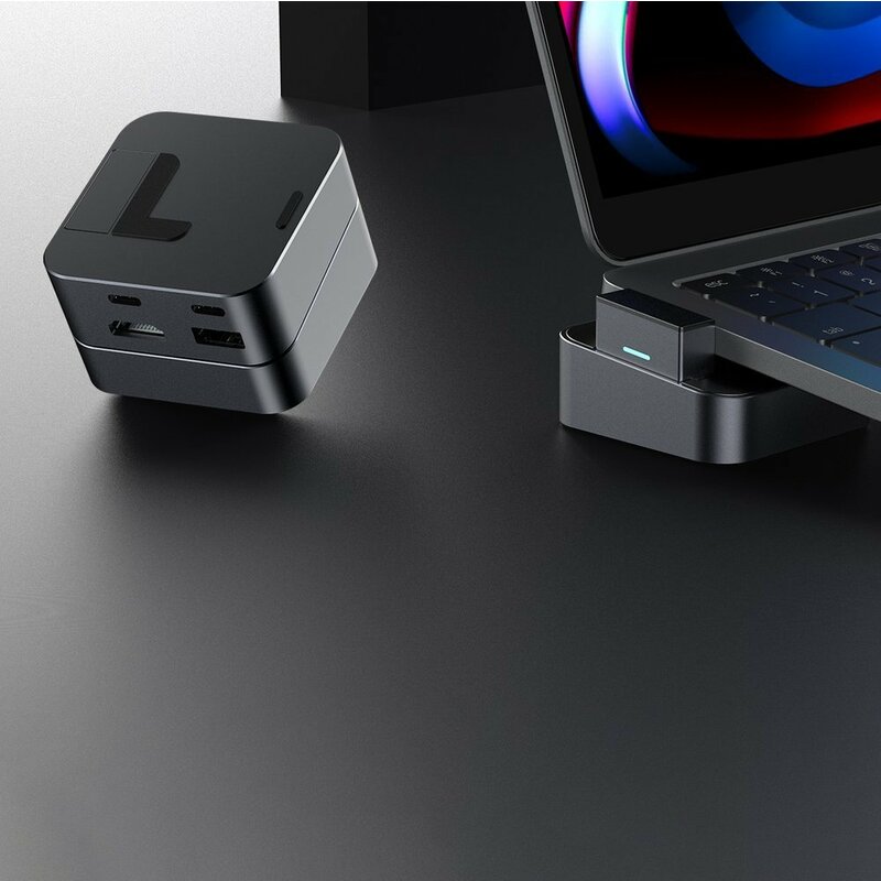 Docking station Macbook Pro Thunderbolt 3 JoyRoom USB, USB-C, HDMI, gri, S-H121