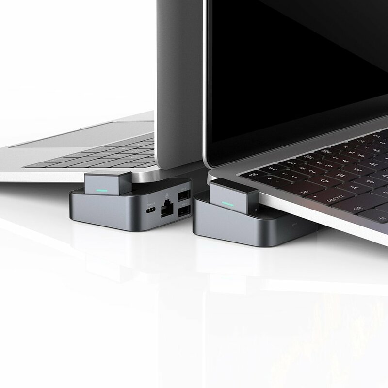 Docking station Macbook Pro Thunderbolt 3 JoyRoom USB, USB-C, HDMI, gri, S-H121
