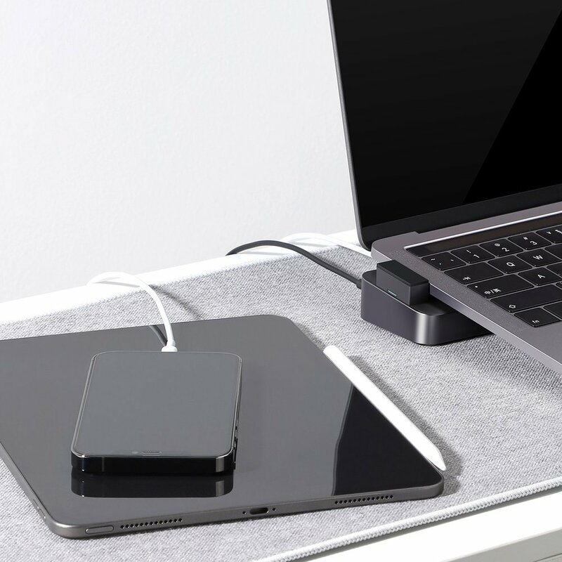 Docking station Macbook Pro Thunderbolt 3 JoyRoom USB, USB-C, HDMI, gri, S-H121