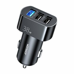 Incarcator auto JoyRoom C-A19 Fast Charge 3x USB, 38W, negru