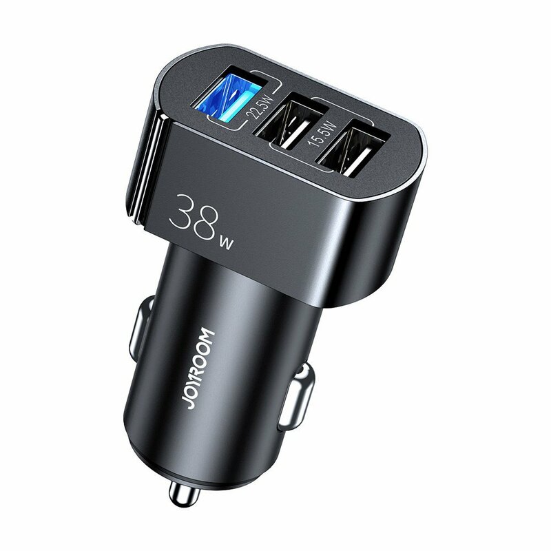 Incarcator auto JoyRoom C-A19 Fast Charge 3x USB, 38W, negru