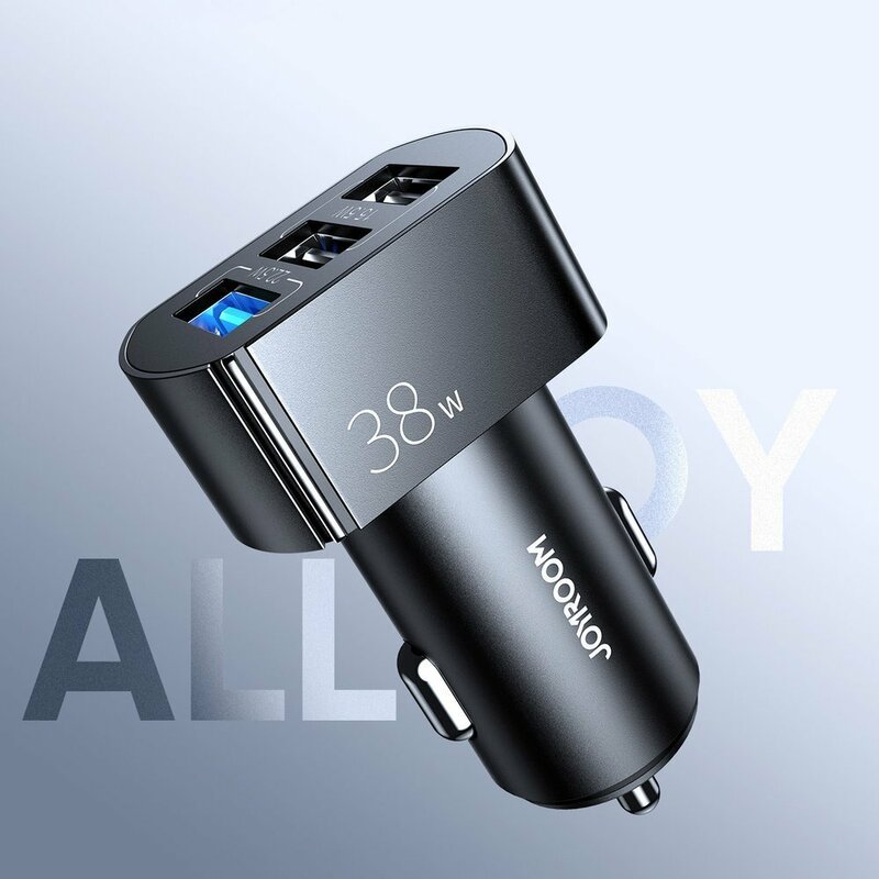 Incarcator auto JoyRoom C-A19 Fast Charge 3x USB, 38W, negru