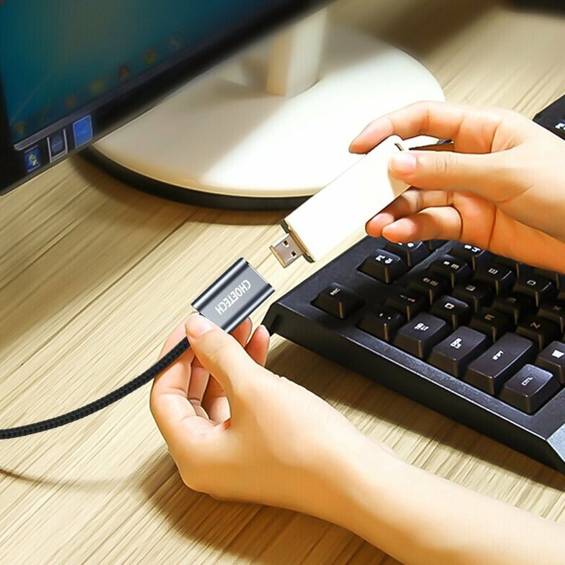 Cablu prelungitor USB mama la USB 3.0 tata Choetech, gri, 2m, XAA001