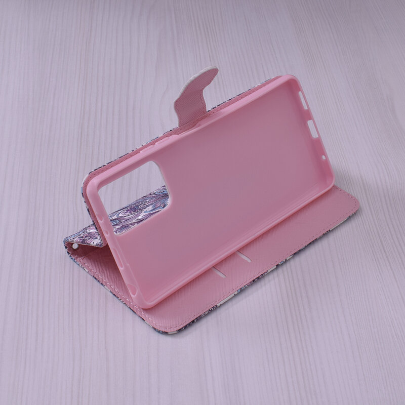 Husa flip Xiaomi Redmi Note 10 Pro 3D Colored Painting tip carte, paisley
