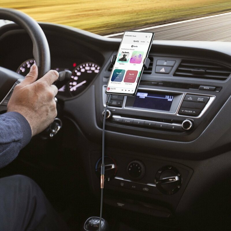 Cablu audio Jack 3.5mm mama la 2x RCA Ugreen, 5m, maro, 60998