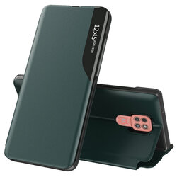 Husa Motorola Moto G9 Play Eco Leather View flip tip carte - verde