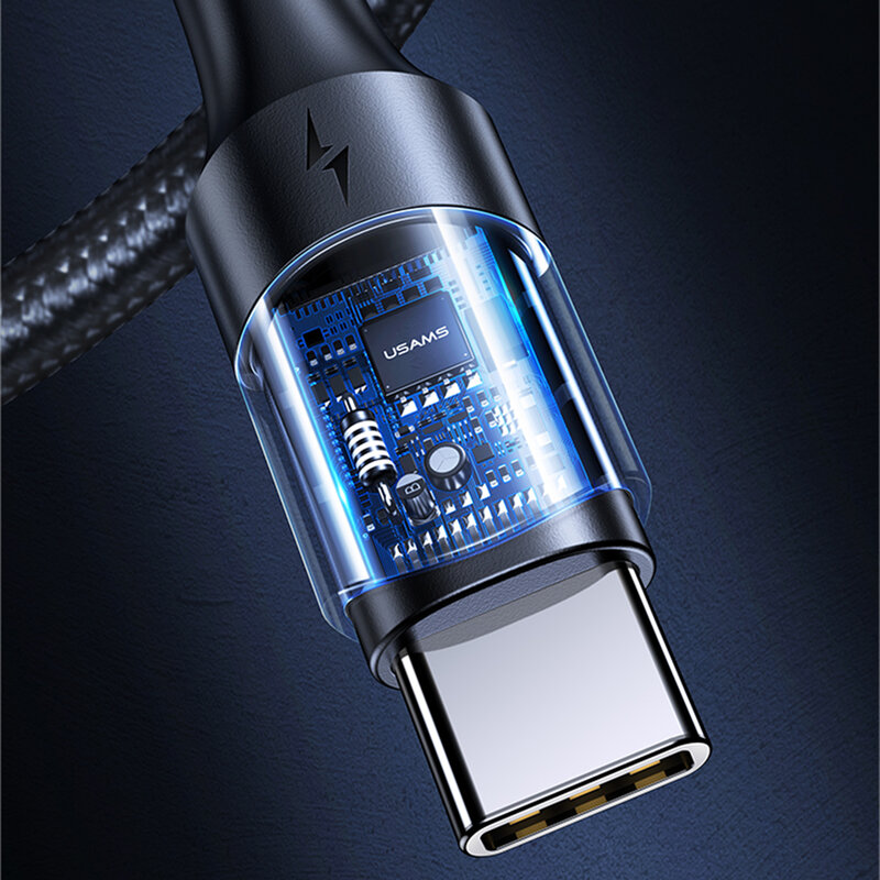 Cablu de date USB-C la Type-C Usams U71, 100W, 3m, negru