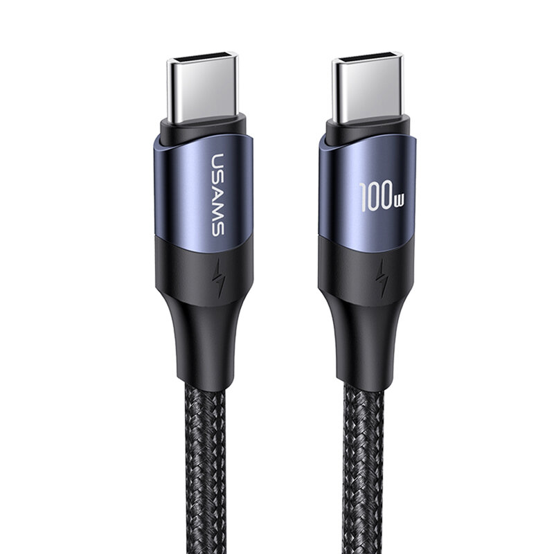 Cablu de date USB-C la Type-C USAMS U71, 100W, 3m, negru