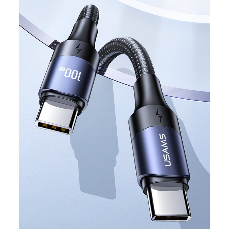 Cablu de date USB-C la Type-C USAMS U71, 100W, 3m, negru