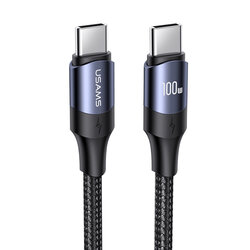 Cablu de date USB-C la Type-C Usams U71, 100W, 1.2m, negru