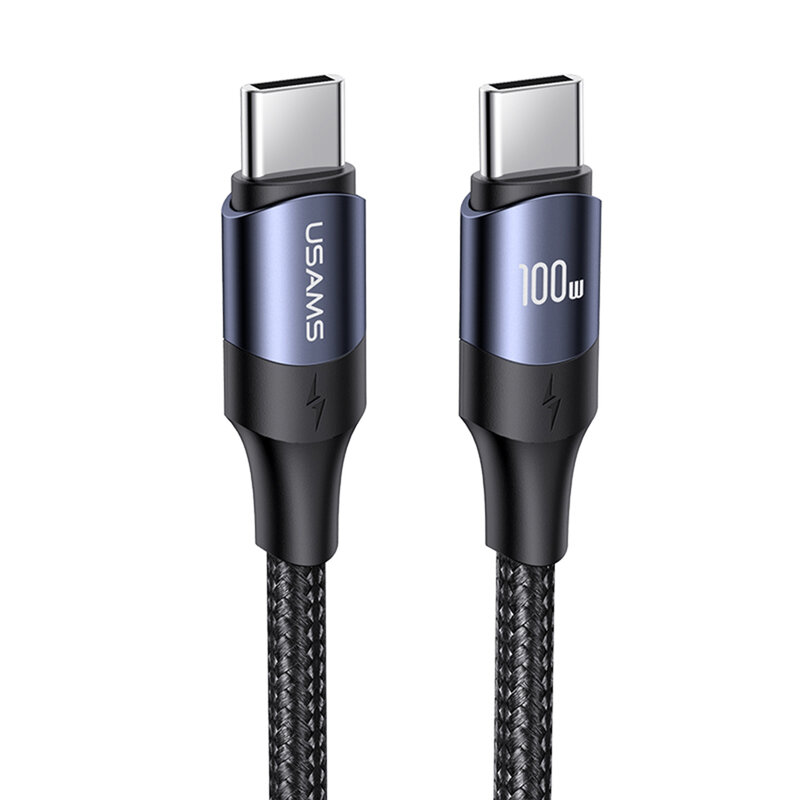 Cablu de date USB-C la Type-C Usams U71, 100W, 1.2m, negru