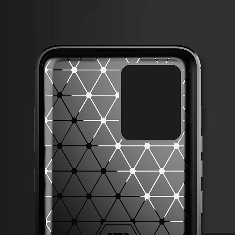 Husa Realme 8 Techsuit Carbon Silicone - Negru