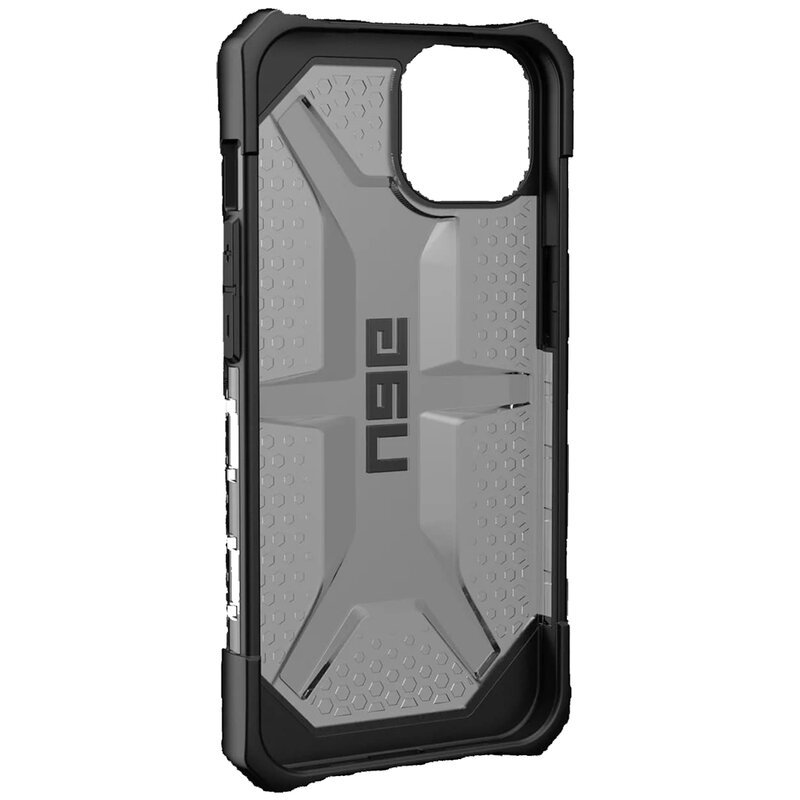 Husa iPhone 13 transparenta UAG Plasma, cenusiu