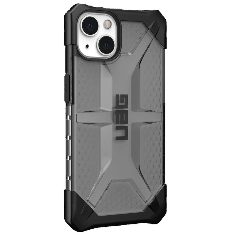 Husa iPhone 13 transparenta UAG Plasma, cenusiu
