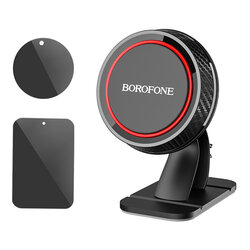 Suport telefon auto magnetic Borofone BH13, adeziv, negru