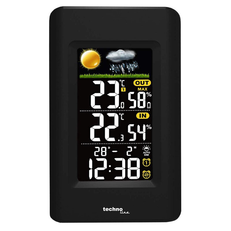Statie meteo cu ceas Techno line WS 6447, interior - exterior