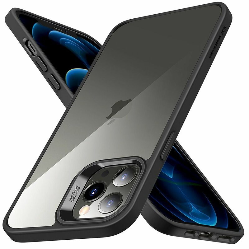 Husa iPhone 12 Pro ESR Classic Hybrid Din Policarbonat Transparent - Negru