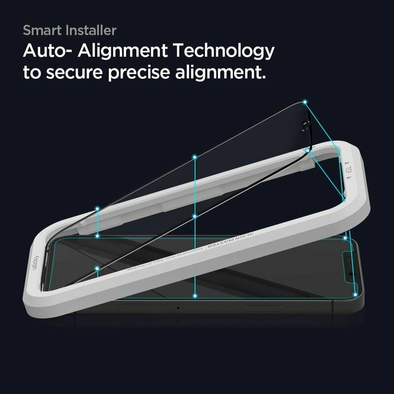 Folie Sticla Samsung Galaxy A52s 5G Spigen Glas.t R Align Master, negru
