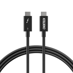 Cablu Type-C Thunderbolt 3, PD100W, 40Gbps, 5K Choetech, negru, A3009