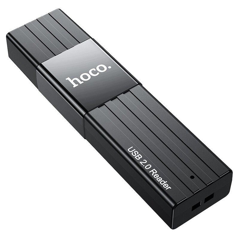 Cititor carduri memorie MicroSD, SD Hoco HB20, USB 2.0, negru