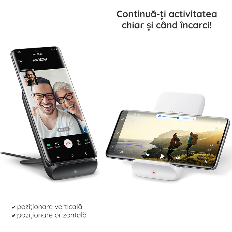 Incarcator wireless Samsung Fast Charge 9W, negru, EP-N3300 