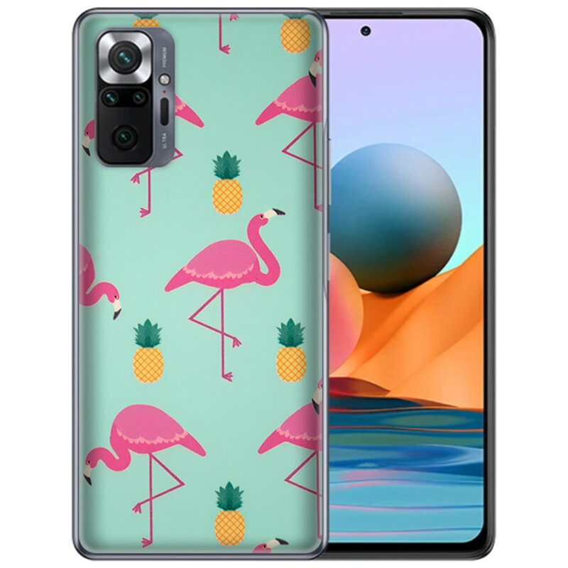 Skin Xiaomi Redmi Note 10 Pro - Sticker Mobster Autoadeziv Pentru Spate - Flamingo