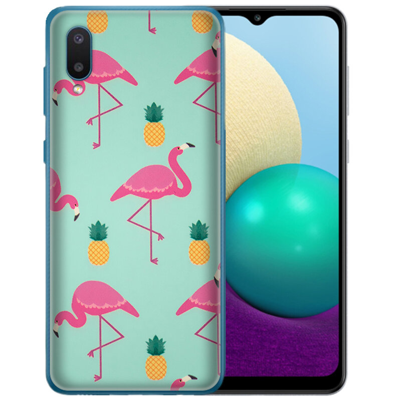 Skin Samsung Galaxy A02 - Sticker Mobster Autoadeziv Pentru Spate - Flamingo
