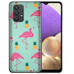 Skin Samsung Galaxy A32 4G - Sticker Mobster Autoadeziv Pentru Spate - Flamingo